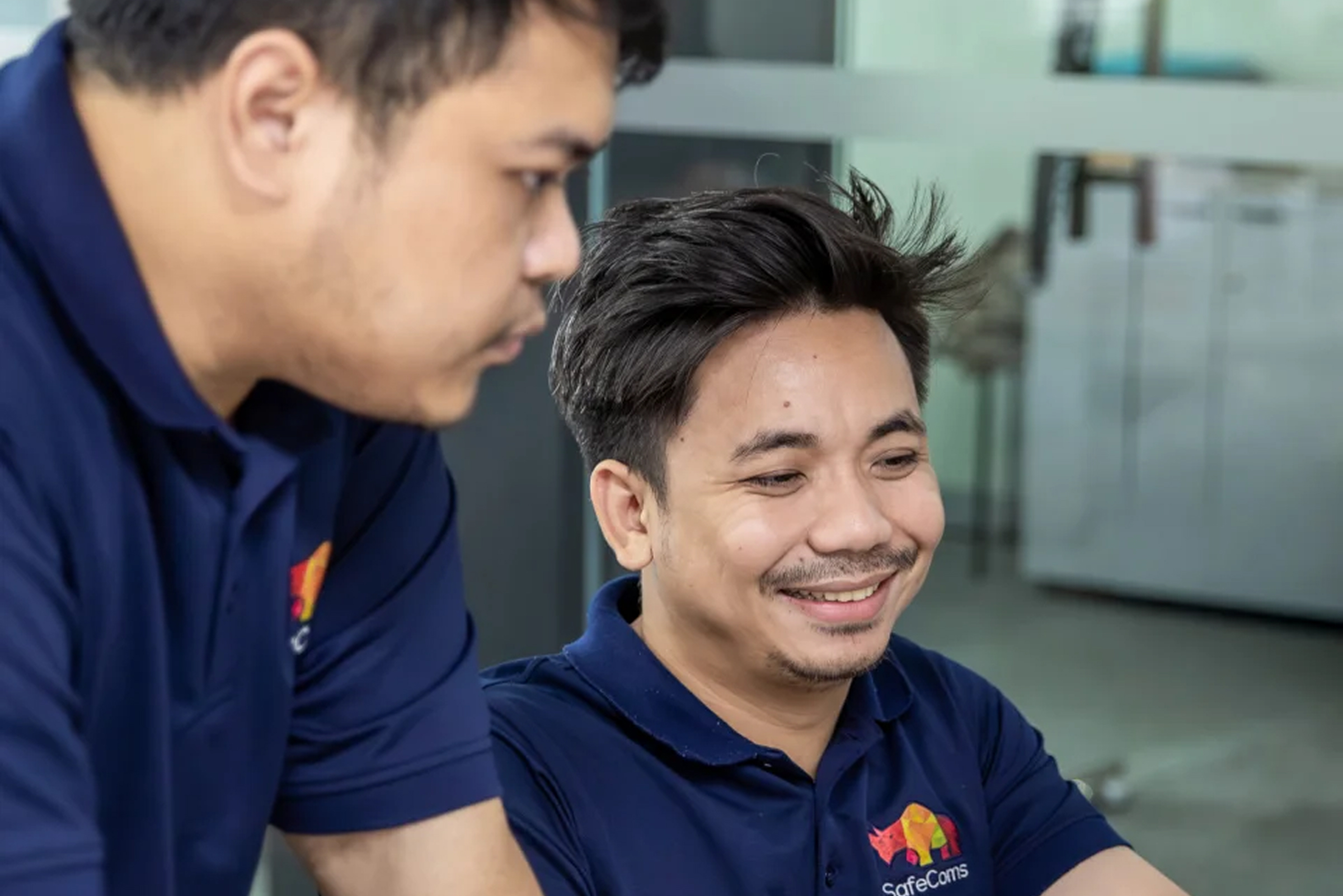 Security expert monitoring business data protection.